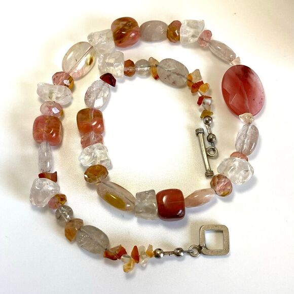 UF# Lovely Natural & polished Quartz Necklace - Picture 8 of 10